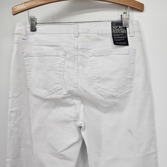 Jones New York White lexington cuff capri jean Style Jmcjb8008m Womens 10 - Picture 8 of 12